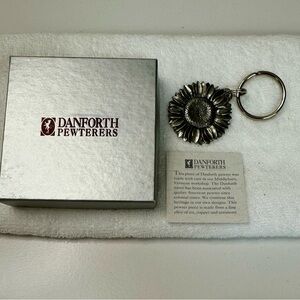 Danforth Pewter Sunflower Keyring #2